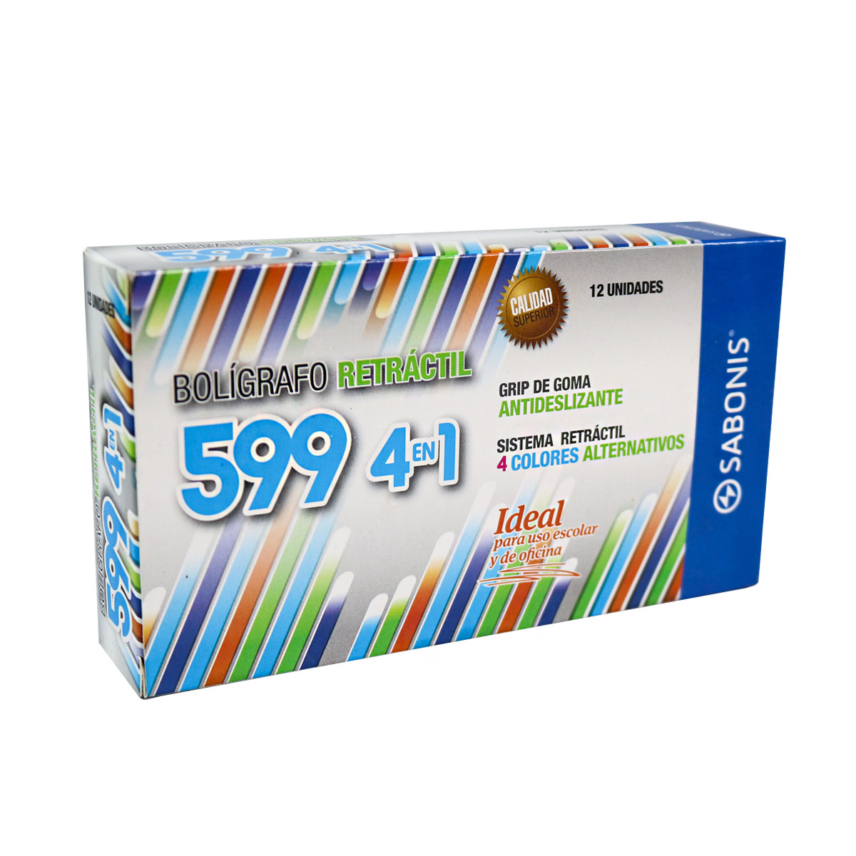 Bolígrafo Retráctil 4 Colores en 1 - FB599 - SABONIS
