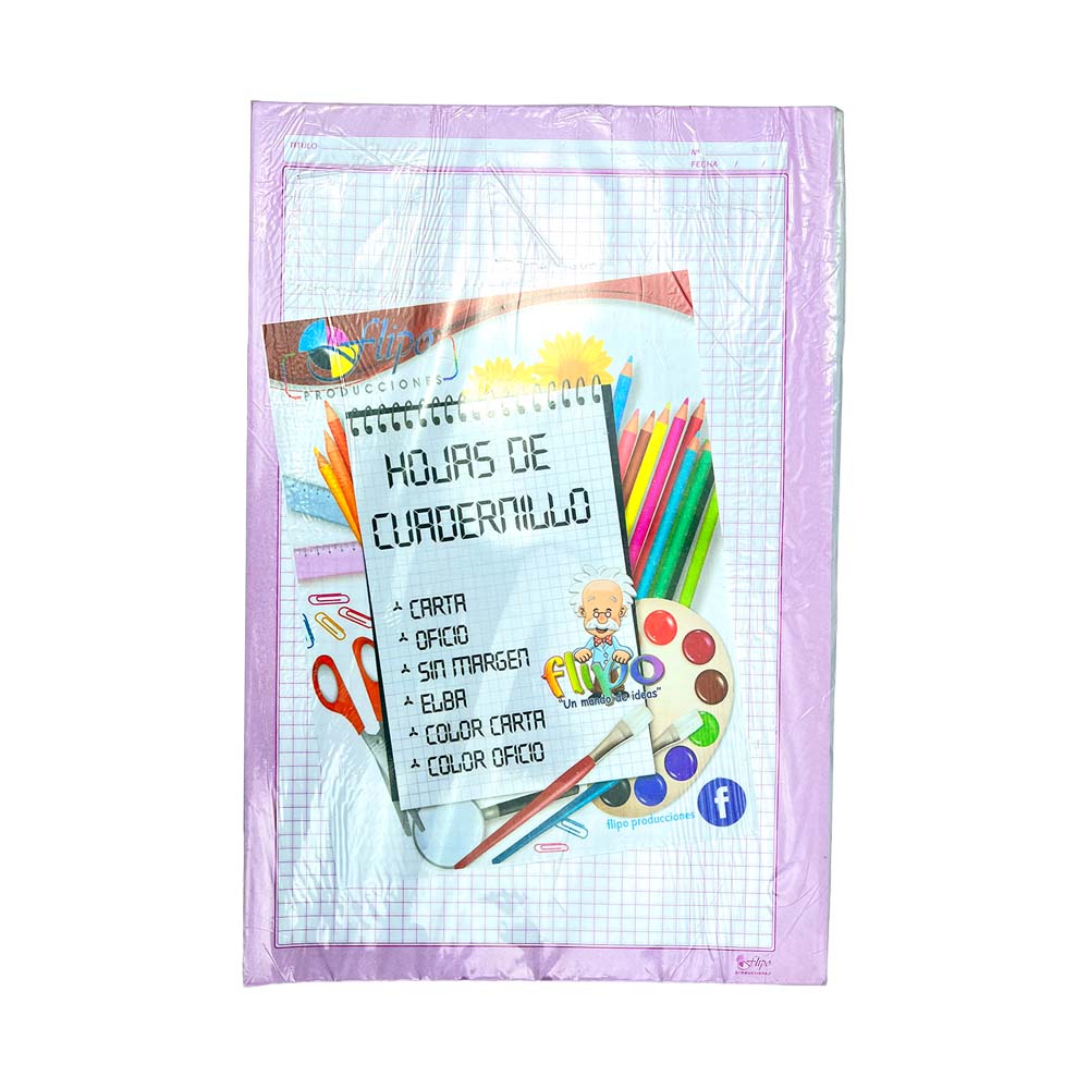 Paquete de 1000 Hojas de Cuadernillo Cuadrícula 0.5 mm. (Normal) Multicolor Tamaño Oficio
