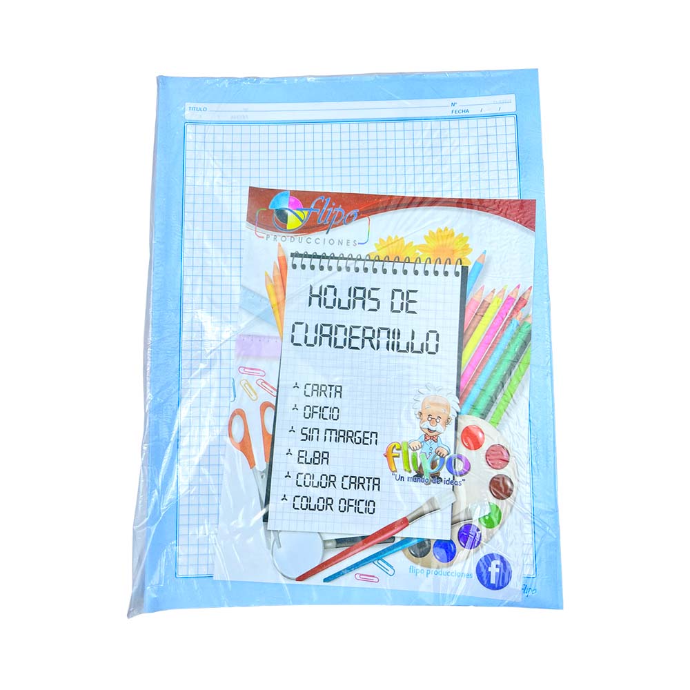 Paquete de 1000 Hojas de Cuadernillo Cuadrícula 0.5 mm. (Normal) Multicolor Tamaño Carta