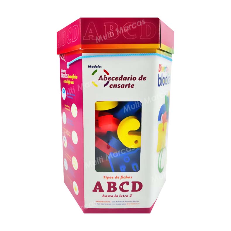 Baldesito de Letras, Números y Figuras de Ensarte DIVERTY BLOCKS