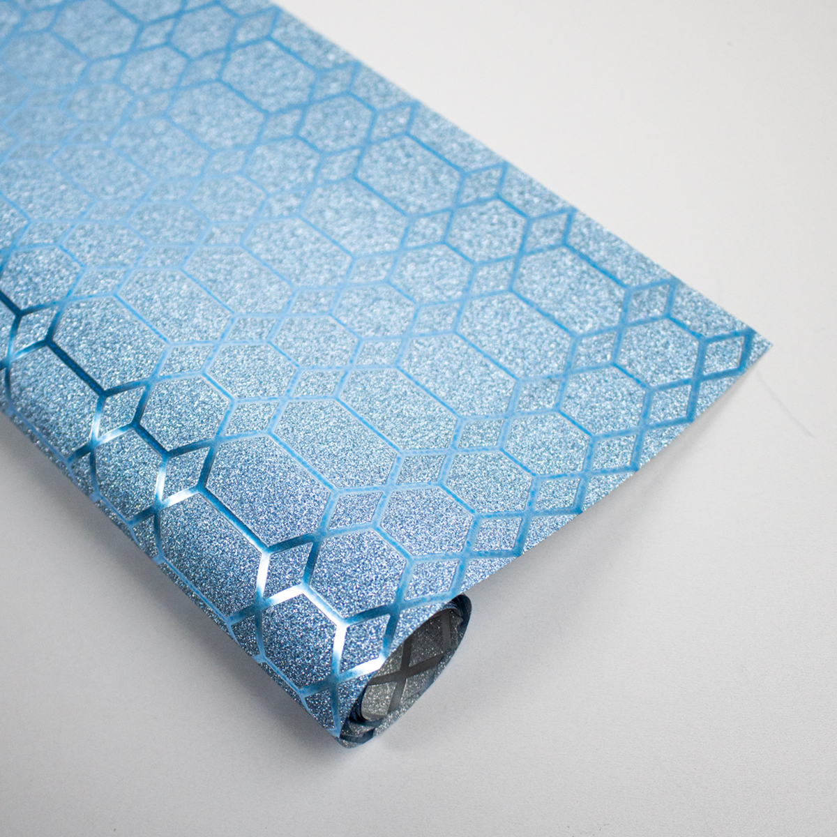 Papel de regalo 3D con patrón de hexágonos