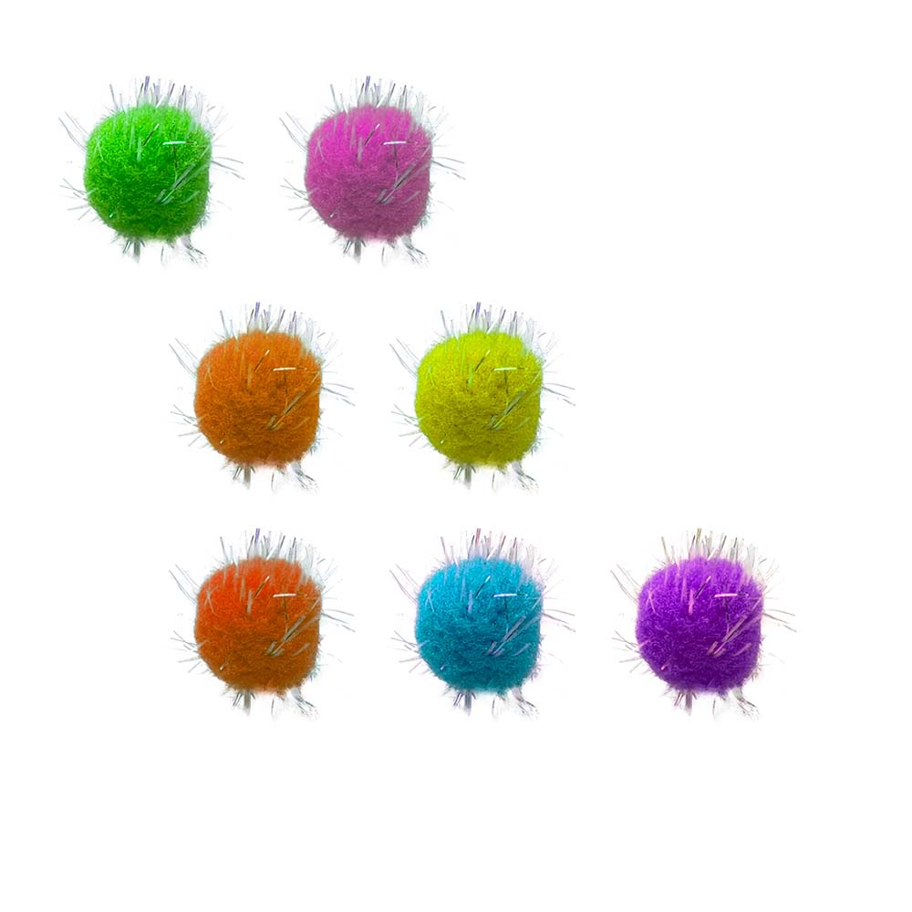 6 Unidades de Pompones Pequeños de 1 cm. de Diámetro