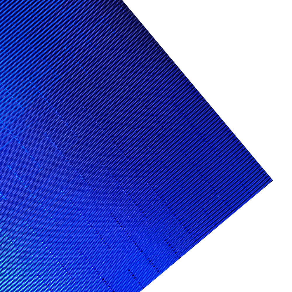 Cartón Corrugado Metalizado Azul 50x70cm