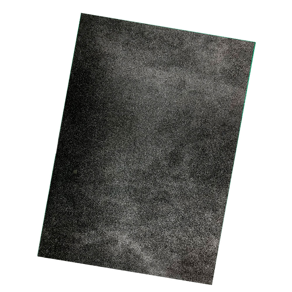 Pliego de Goma Eva Negro Escarchada / Brillo con Adhesivo 50X70cm