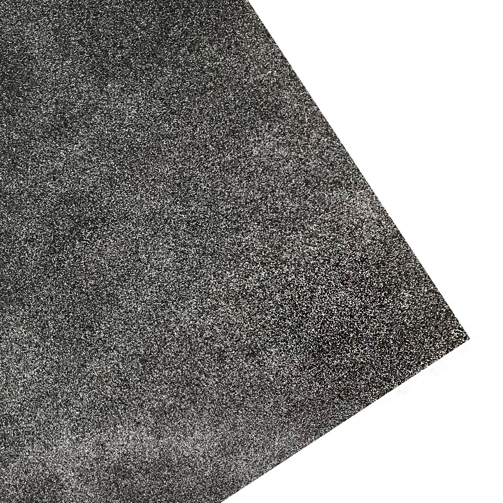 Pliego de Goma Eva Negro Escarchada / Brillo con Adhesivo 50X70cm