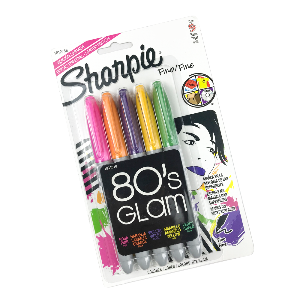 Set de 5 Marcadores Punta Fina 80'S Glam SHARPIE - 1812758