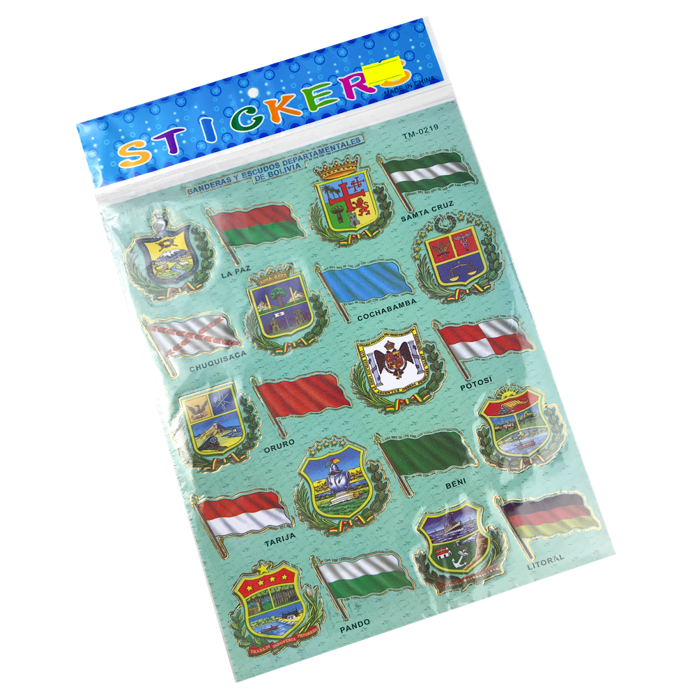 Lámina de Stickers de 2  Bs