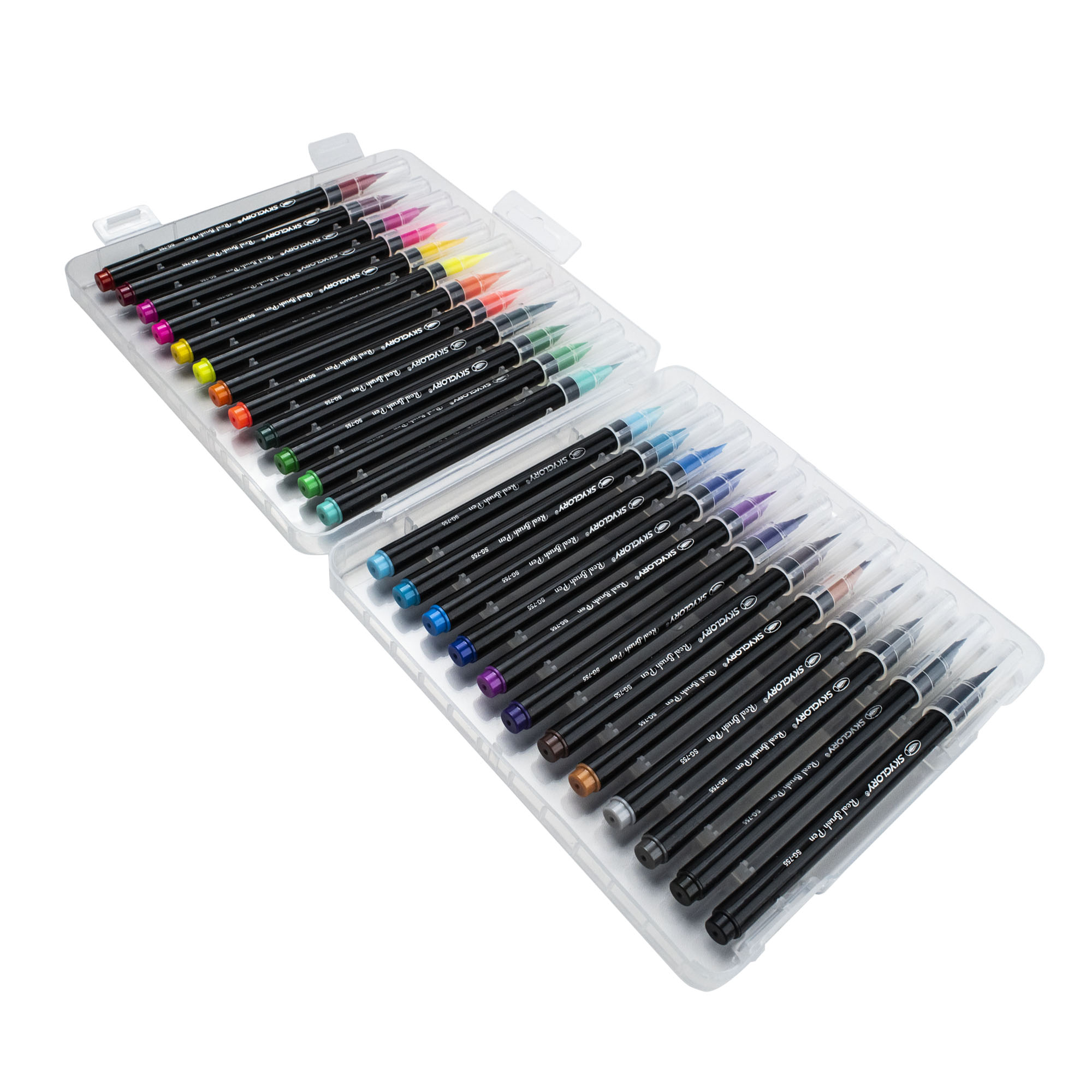 Estuche de 24 Marcadores Punta Pincel (Brush Pens) SG-755-24 SKY GLORY