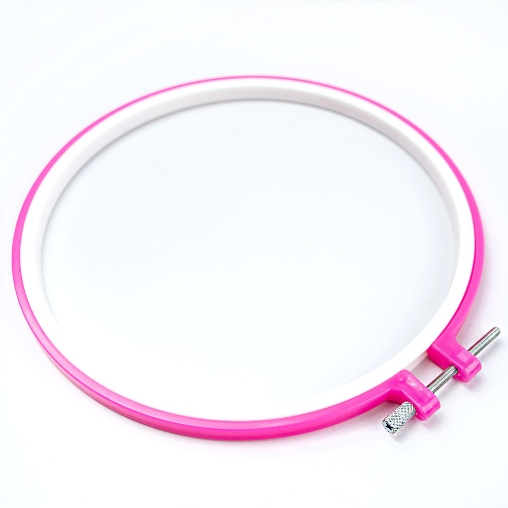 Bastidor Circular Rosado 20x20 cm.
