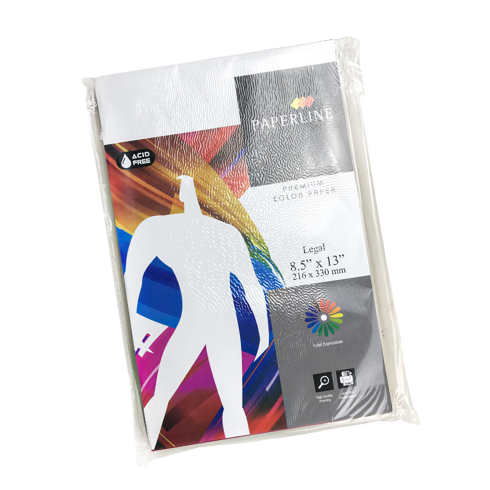 Paquete de 100 Hojas Cartulina Colores Fuertes T/Oficio Paper Line