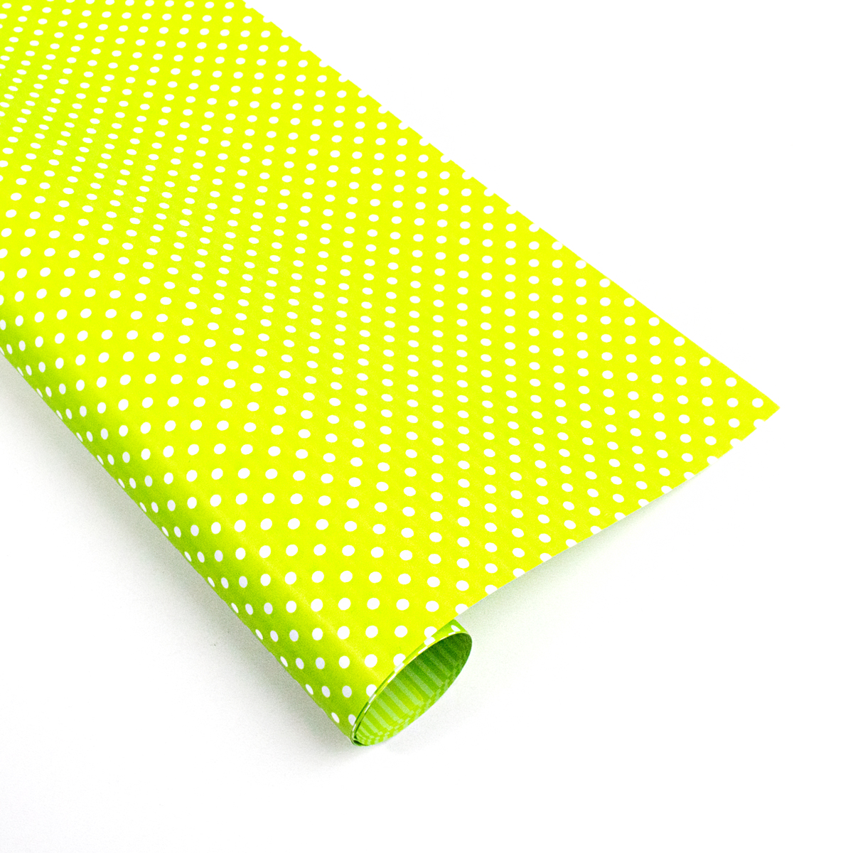 Papel de regalo punteado verde