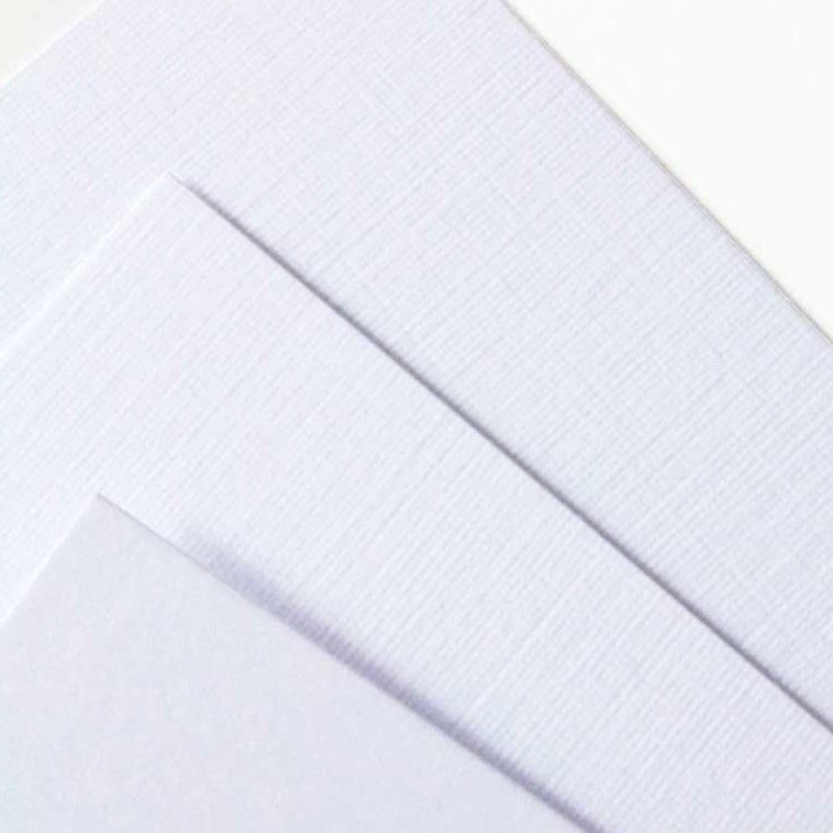 10 Hojas de Cartulina Hilada Blanco Tamaño Oficio