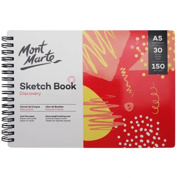 Cuaderno de bocetos (Sketchbook Discovery) Tamaño A5 (5,8 x 8,3 pulgadas) 30 hojas 150 g/m² MSB0120
