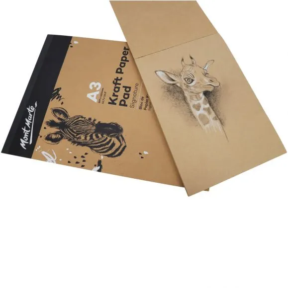 Block de Papel Kraft Signature Mont Marte Tamaño A4 50 Hojas MSB0096