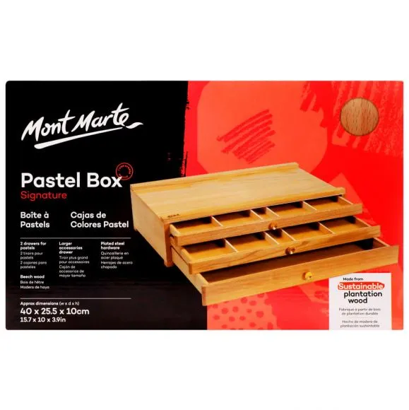 Caja de Madera para Pasteles y Materiales de Arte Mont Marte Signature MEA0008