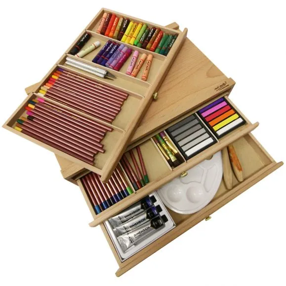 Caja de Madera para Pasteles y Materiales de Arte Mont Marte Signature MEA0008