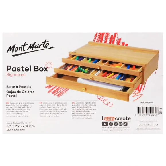 Caja de Madera para Pasteles y Materiales de Arte Mont Marte Signature MEA0008