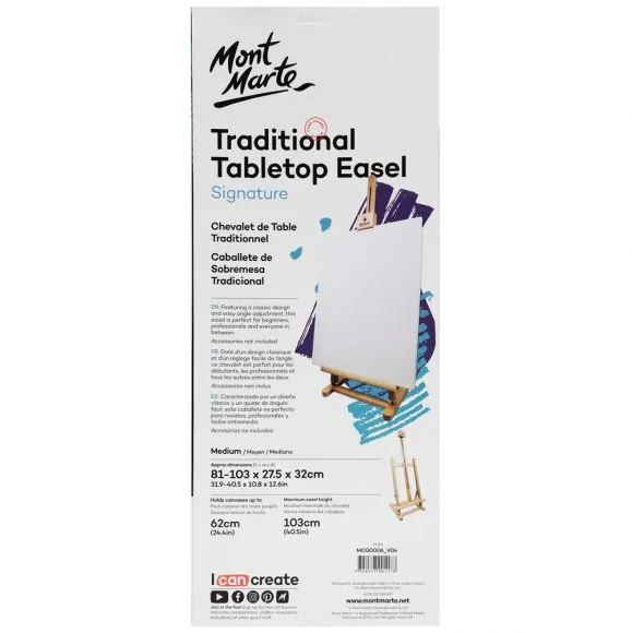 Caballete de Mesa Tradicional Mont Marte Signature - Mediano MCG0006
