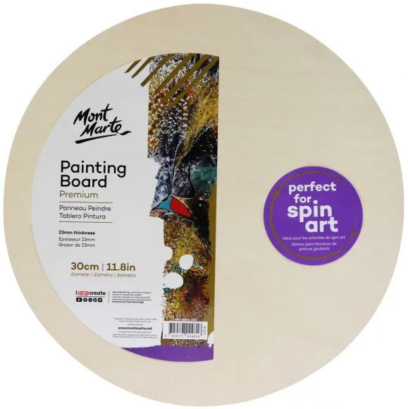 Tablero de Pintura Redondo Premium Mont Marte 30cm (11.8in) MBST0030