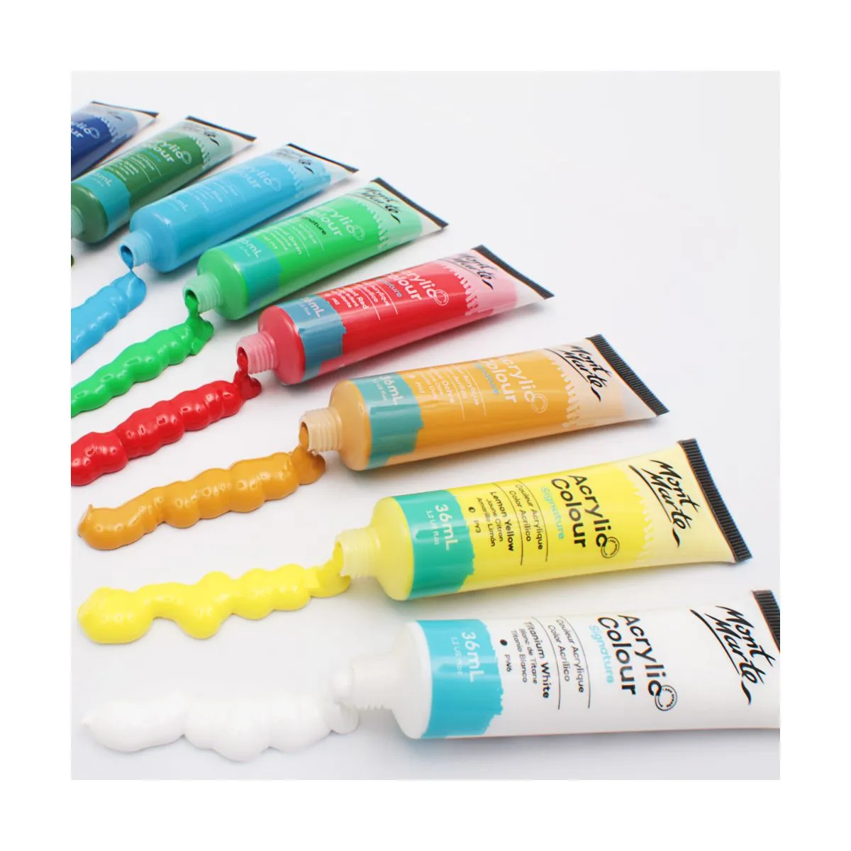 Set Pintura Acrílica Mont Marte Signature de 24 Tubos de 36 ml. (1,2 onzas líquidas estadounidenses) MSCH2436