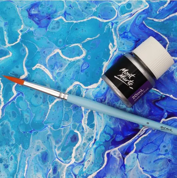 Pintura de lámina plateada Premium Mont Marte 20ml (0.68oz) PMPP2001