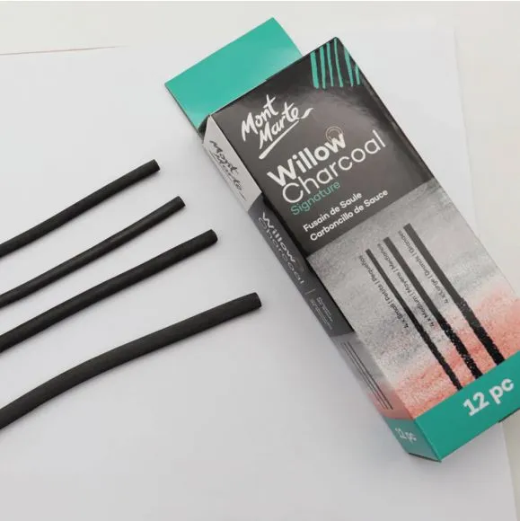 Set de 12 Palitos Carboncillo de Sauce Mont Marte MCG0057