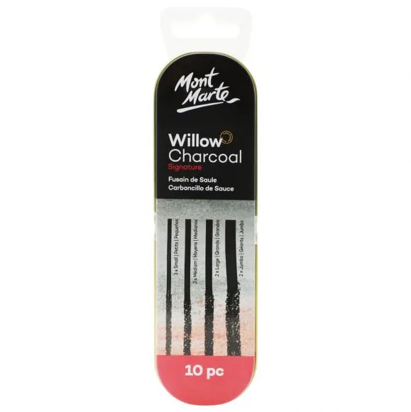 Set de 10 Palitos Carboncillo de Sauce Mont Marte MPN0043