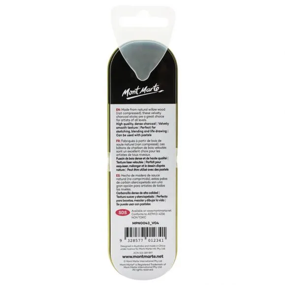 Set de 10 Palitos Carboncillo de Sauce Mont Marte MPN0043