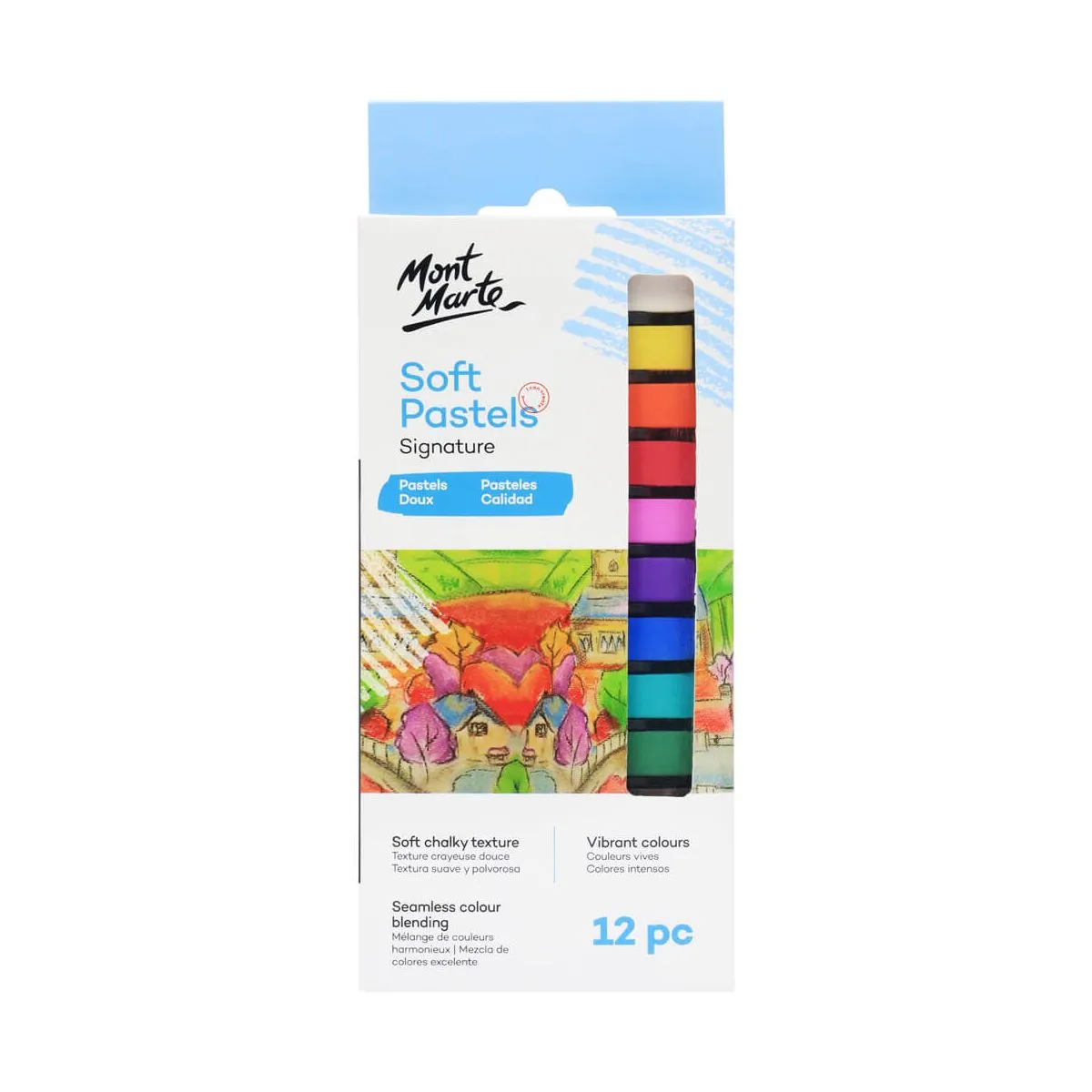 Set de Pasteles Suaves de 12 Colores Signature Mont Marte MMPT0004