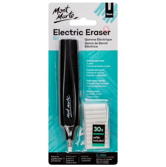 Borrador Eléctrico con 30 Gomas de Borrar de Repuesto Signature - Mont Marte -  MAXX0030