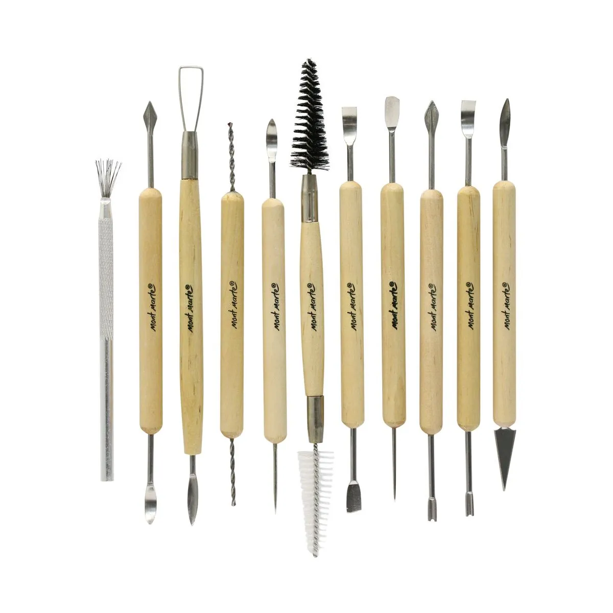Set 11 Herramientas para Modelado de Arcilla, Polimérica y Cerámica Mont Marte MMSP0002
