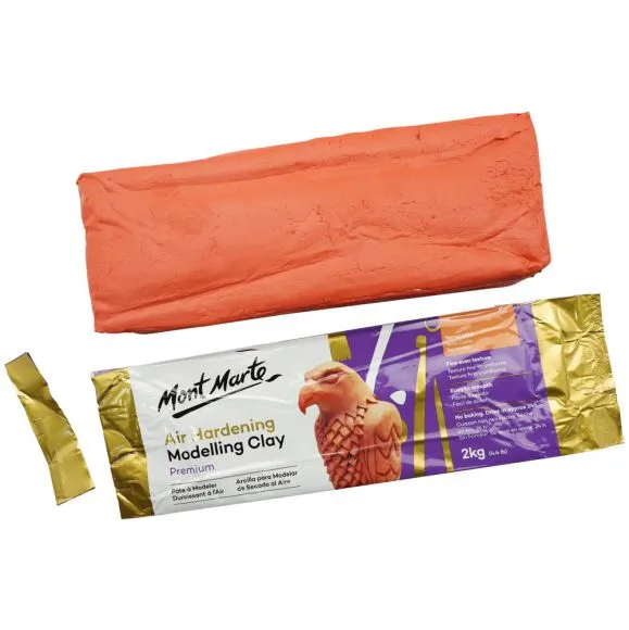 Arcilla para Modelar de Secado al Aire Premium – Terracota – 2 kg Mont Marte MMSP0008