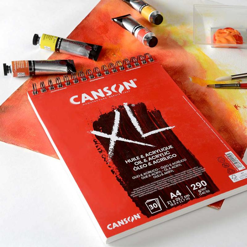 Block de Papel para Óleo y Acrílico 290 g/m² 30 Hojas CANSON XL®