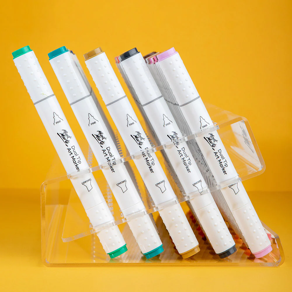 Organizador Acrílico Premium para Marcadores de 60 Compartimentos - Mont Marte - MAXX0054