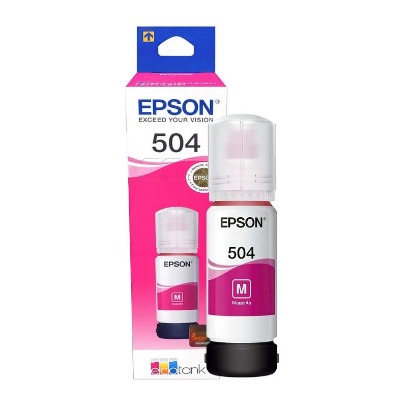 Tinta Original T504 para Impresora EPSON Color Magenta 70 ml.
