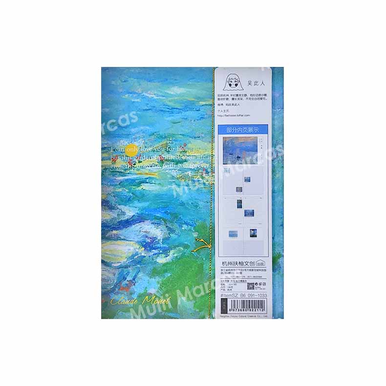 Cuaderno Con Hojas Cuadriculadas Claude Monet Tamaño A5 Para Bullet Journal  SZB6091-1033