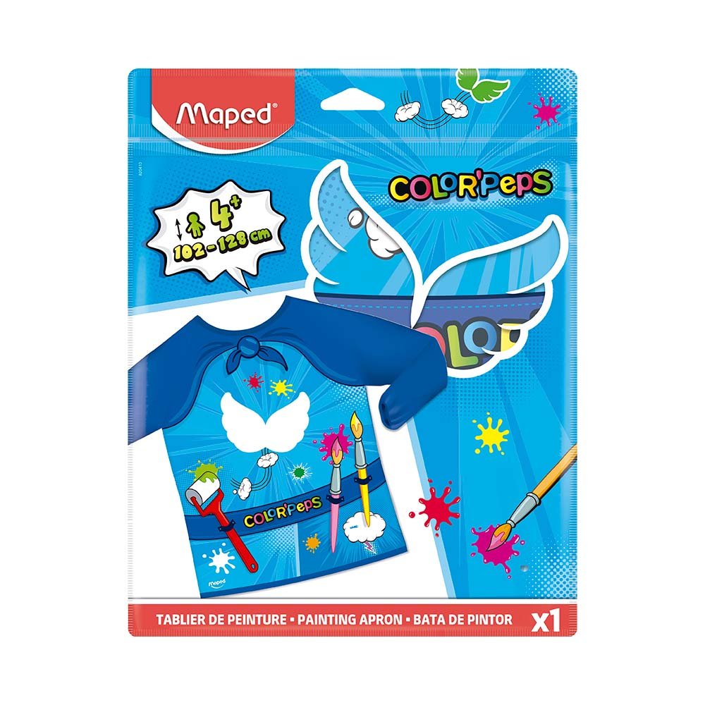 Bata De Pintor / Mandil Infantil Azul, Para Niños de 102 a 128 cm. - 820410 - Maped