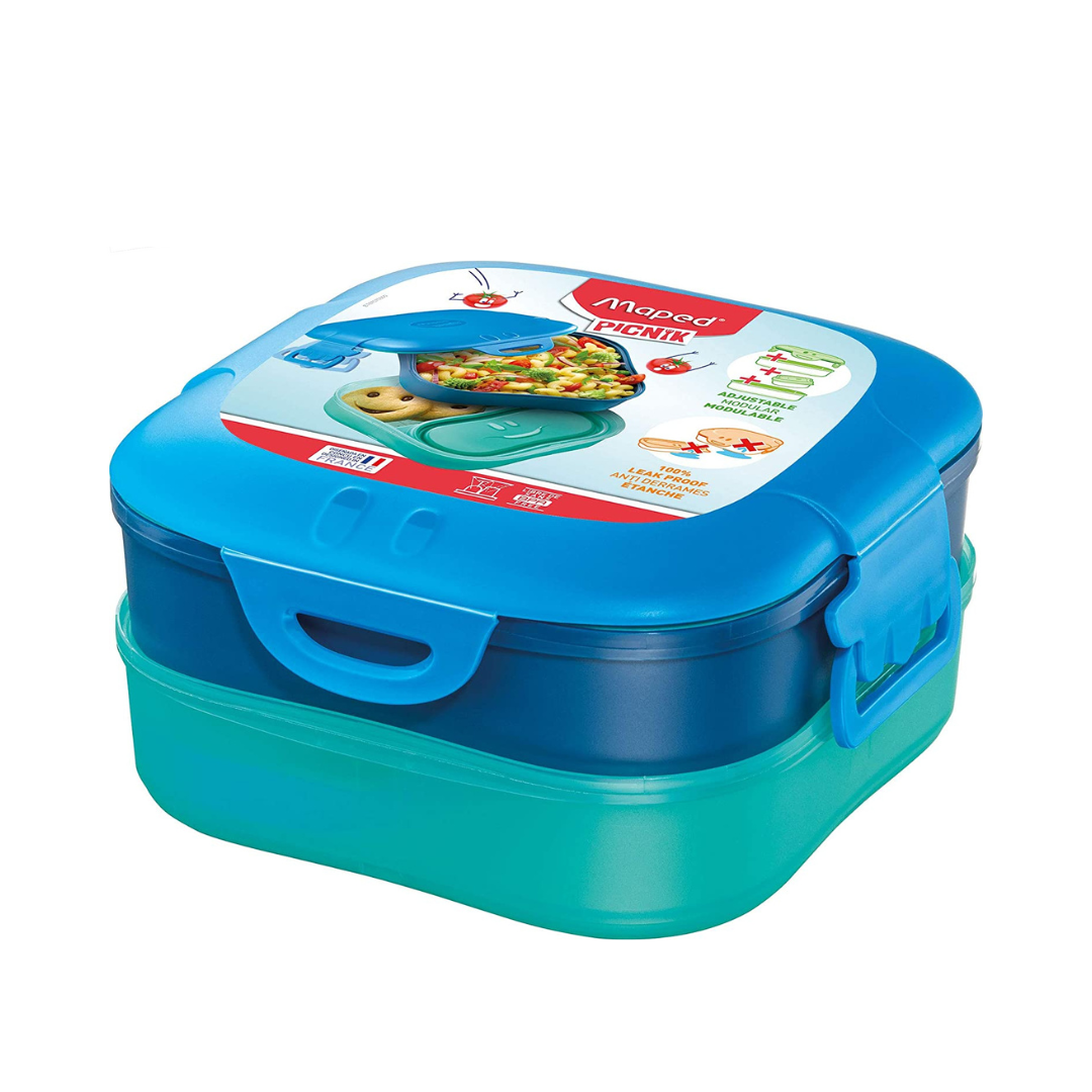 Tupper Porta Alimentos 3 en 1 Color Rojo,Azul y Naranja - 870701 - Maped Picnik