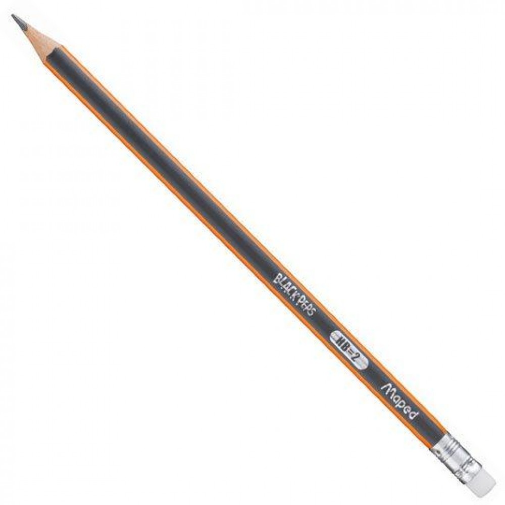 Lápiz Grafito Con Goma Black'Peps 2HB -  851759 - MAPED