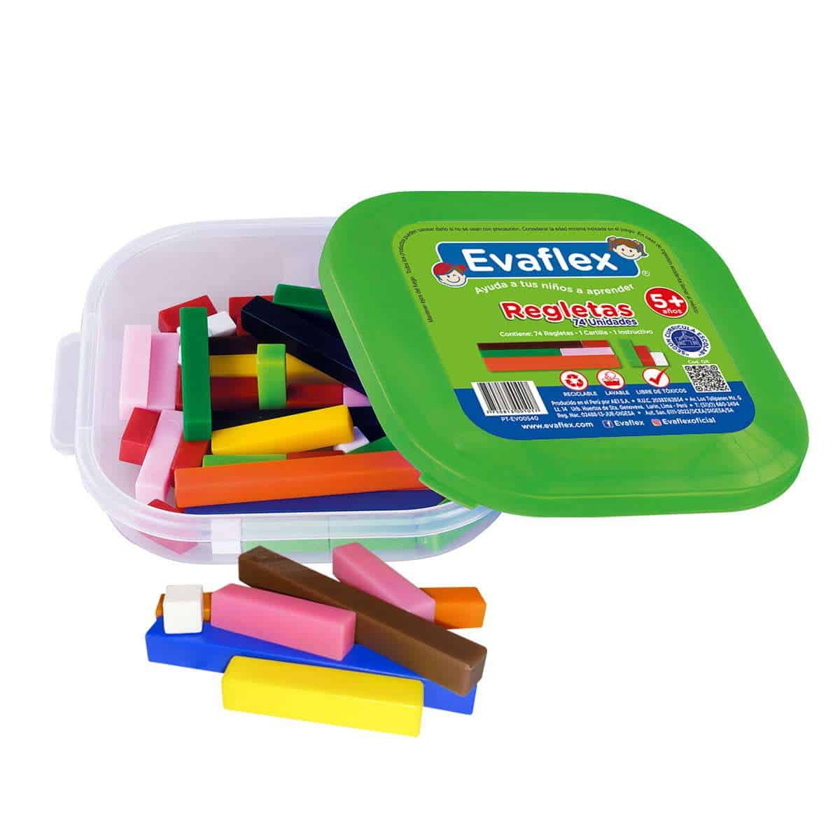 Set de 74 Piezas de Regletas  De Cuisenaire - PT EV00540 - EVAFLEX