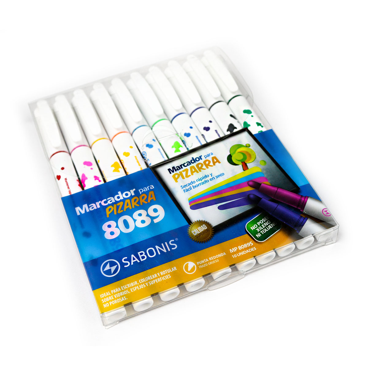 Set de 10 Marcadores para pizarra SABONIS - MP8089S