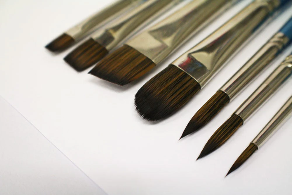 Set De 7 Pinceles Para Óleo en Estuche de Madera - Mont Marte - BMHS0004