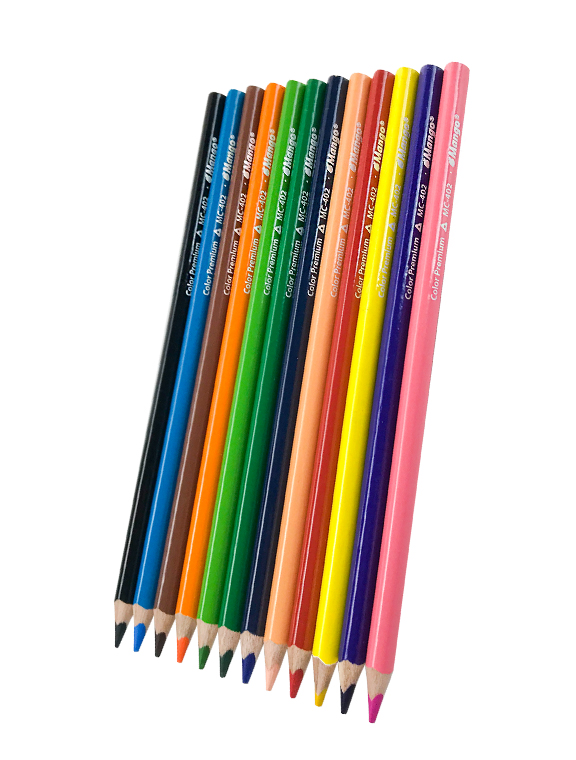Set de 12 Lápices de Colores Premium Triangulares, 4.4 mm. - MC402 - MANGO