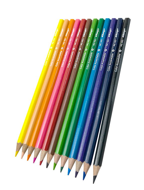Set de 12 Lápices de Colores Acuarelables + Pincel De Regalo - MC410 - Mango