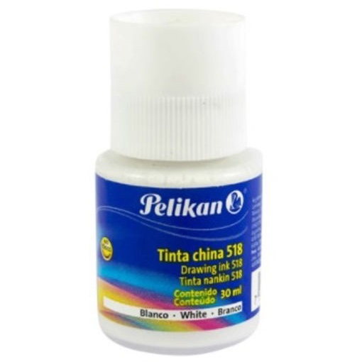 Tinta China Pelikan 30ml. Color BLANCO