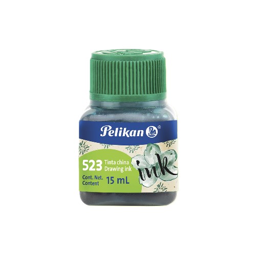 Tinta China Pelikan 15ml. Color VERDE