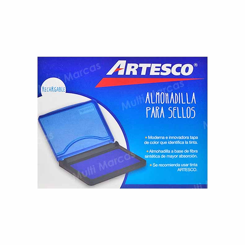Tampo/Almohadilla Para Sellos 10x12.5 cm. Color Rojo - Artesco