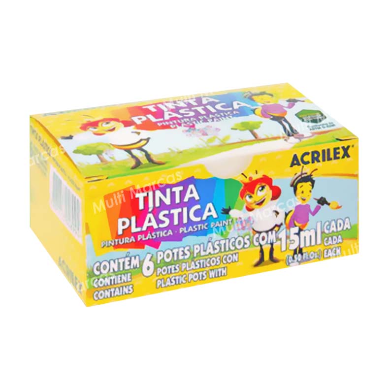 Set de 6 Botes de Pintura a Dedos 15 ml. ACRILEX