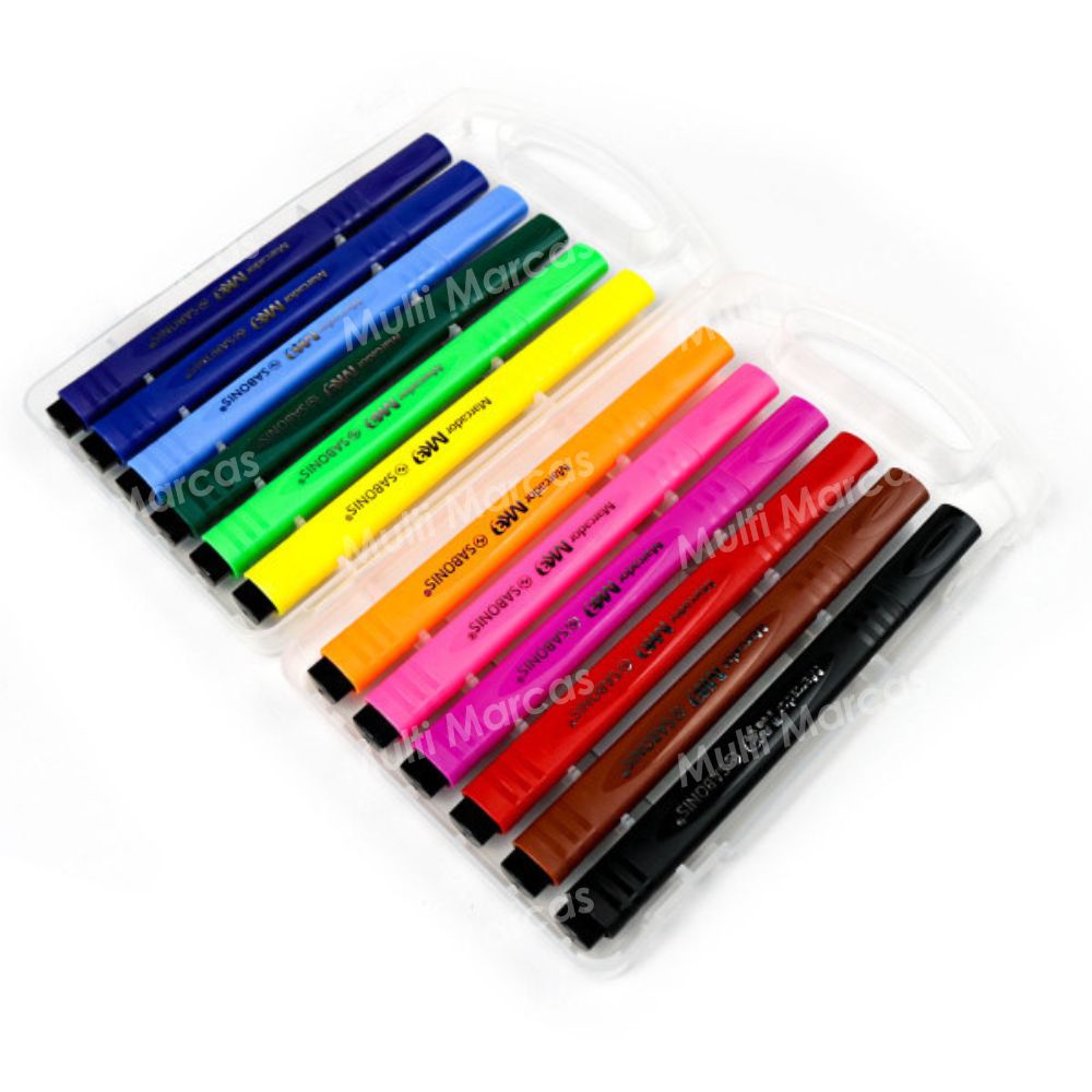 Set de 12 Marcadores Triangulares MK3 - M2223 - SABONIS