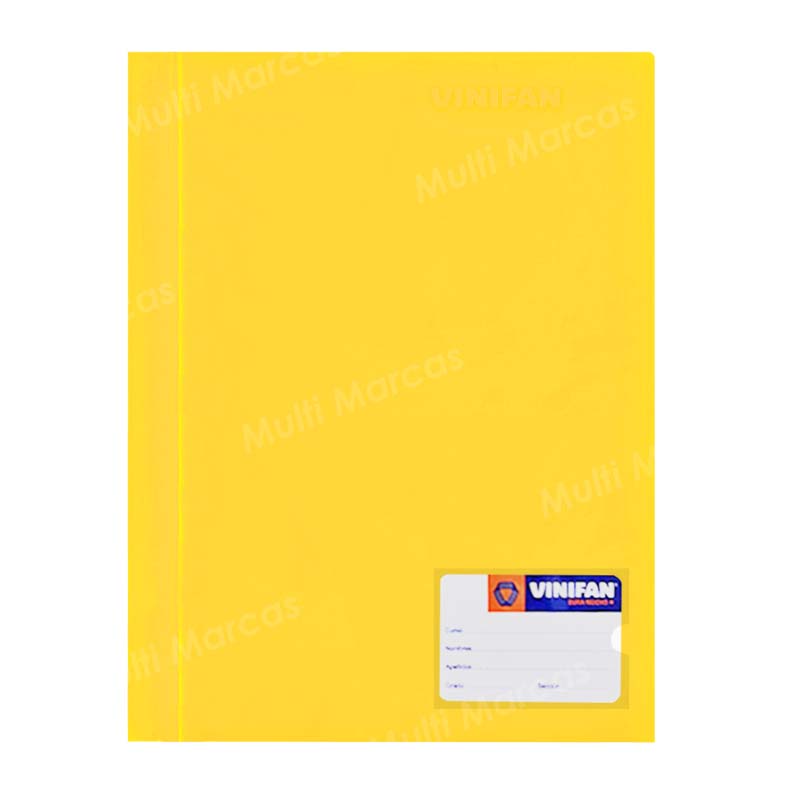 Folder Vinifan Tamaño Carta con Doble Tapa Rígida y Fastener con Gusano Amarillo